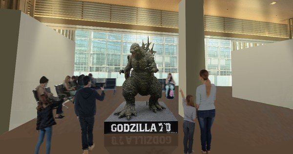 Godzilla Monument Takes Over Haneda Airport Terminal 3