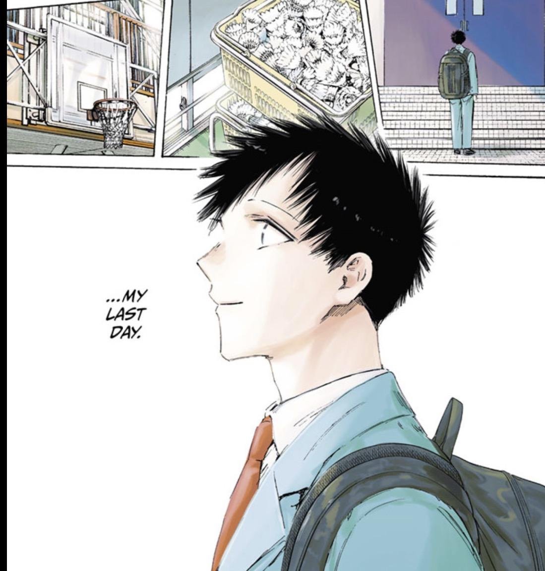 Taiki on his last day of school in Blue Box Chapter 250