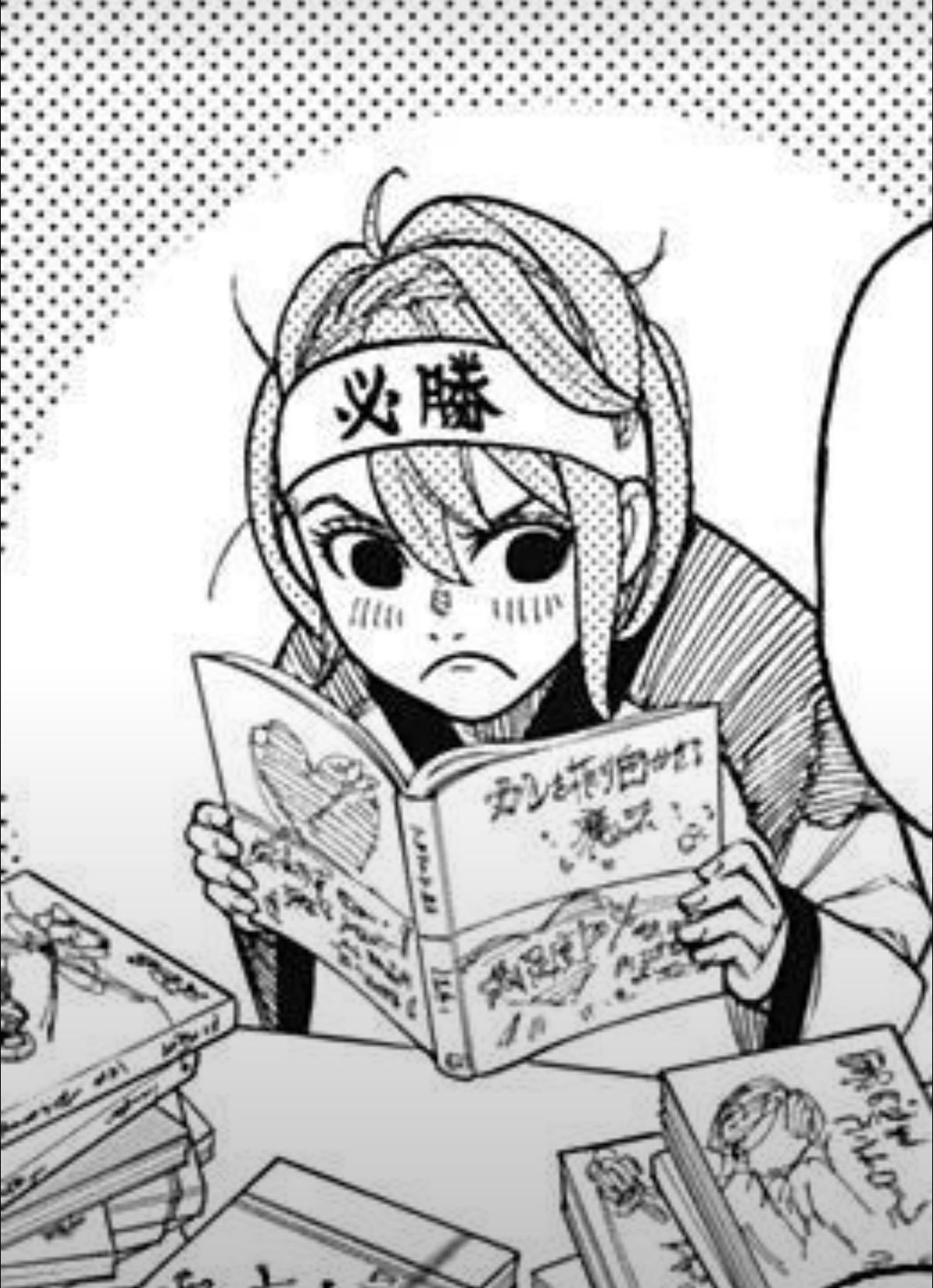 A comedic Dandadan panel with a certain victory headband