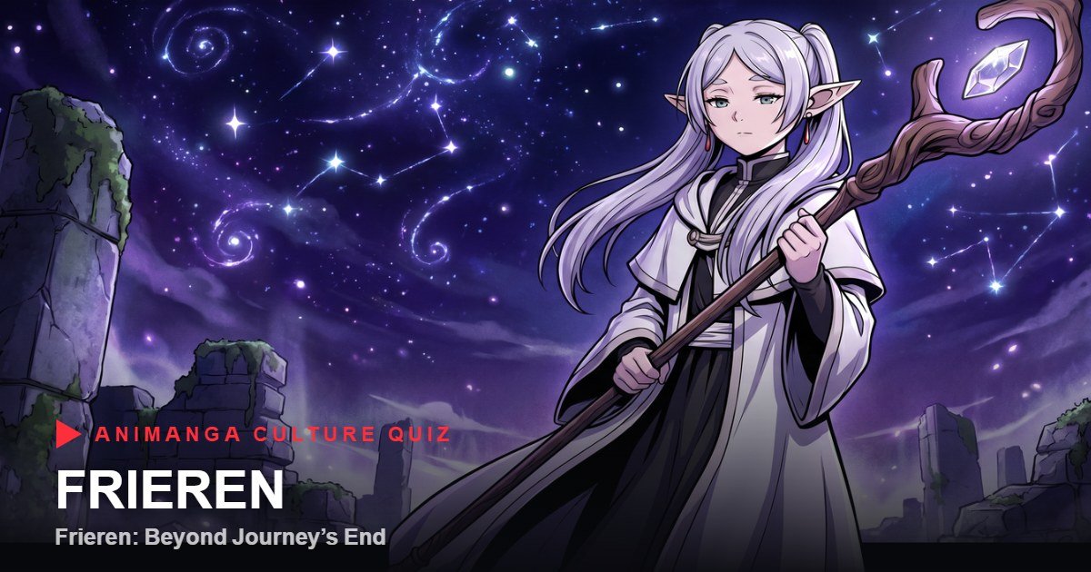 Frieren the elf mage quiz cover
