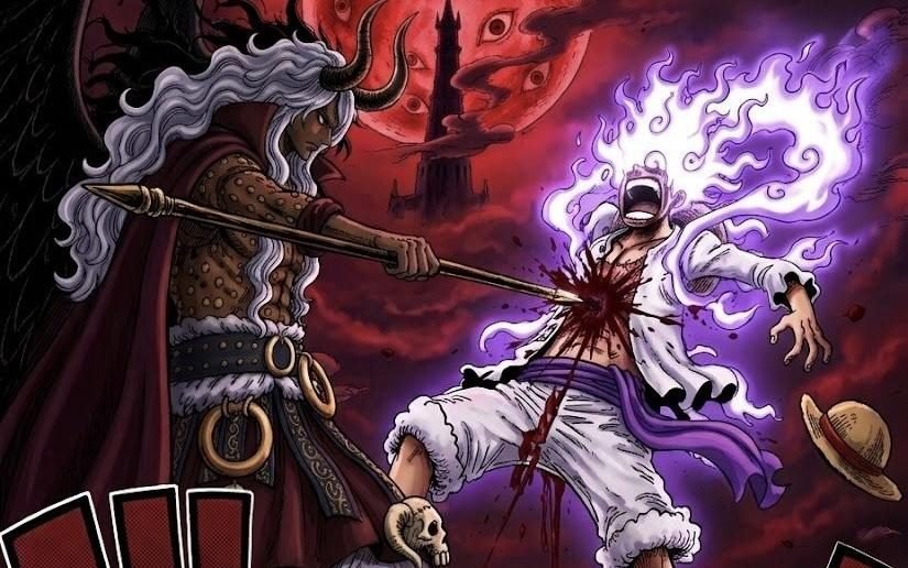 Imu's Void spear pierces Gear 5 Luffy in One Piece 1188