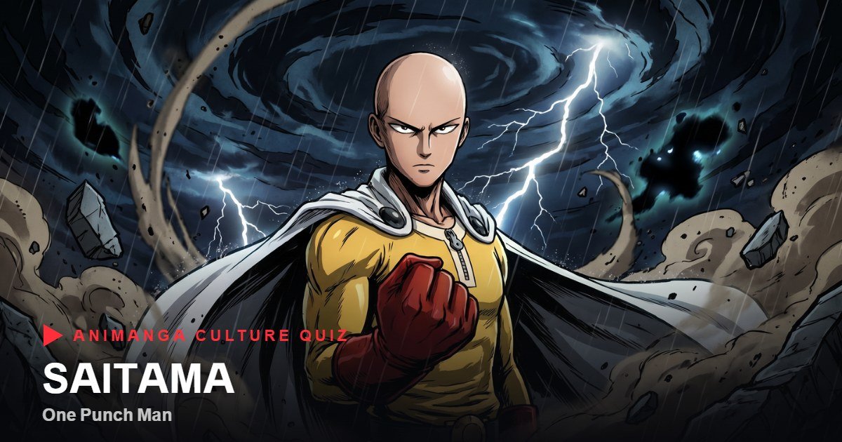 Saitama from One Punch Man quiz cover