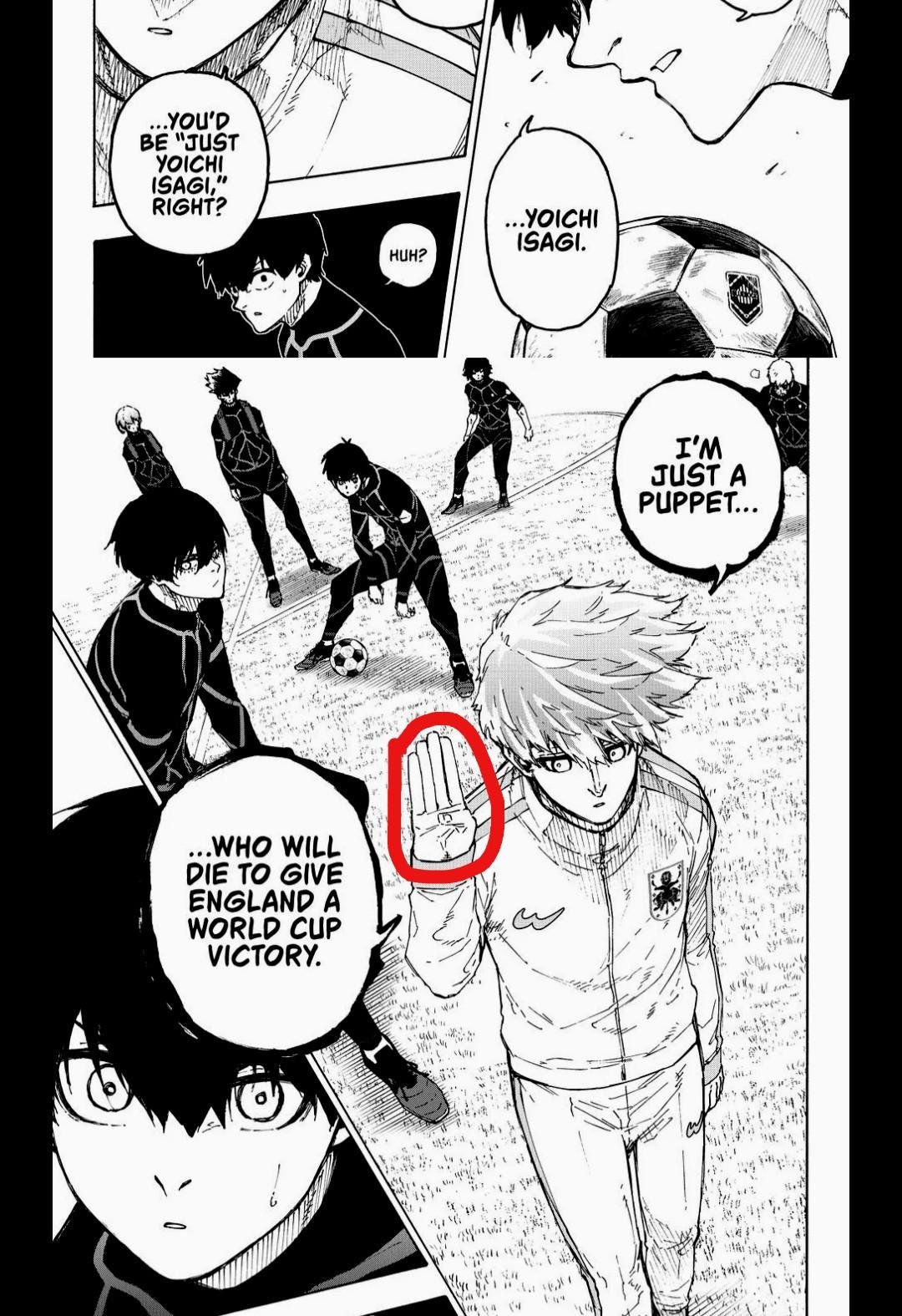 Teddy Knight tells Isagi he is just a puppet who will die to give England a World Cup victory in Blue Lock chapter 357