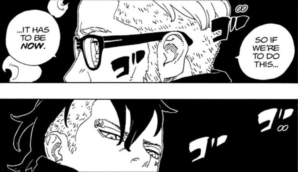 Amado says it has to be now if they are going ahead with the plan in Boruto Two Blue Vortex chapter 36