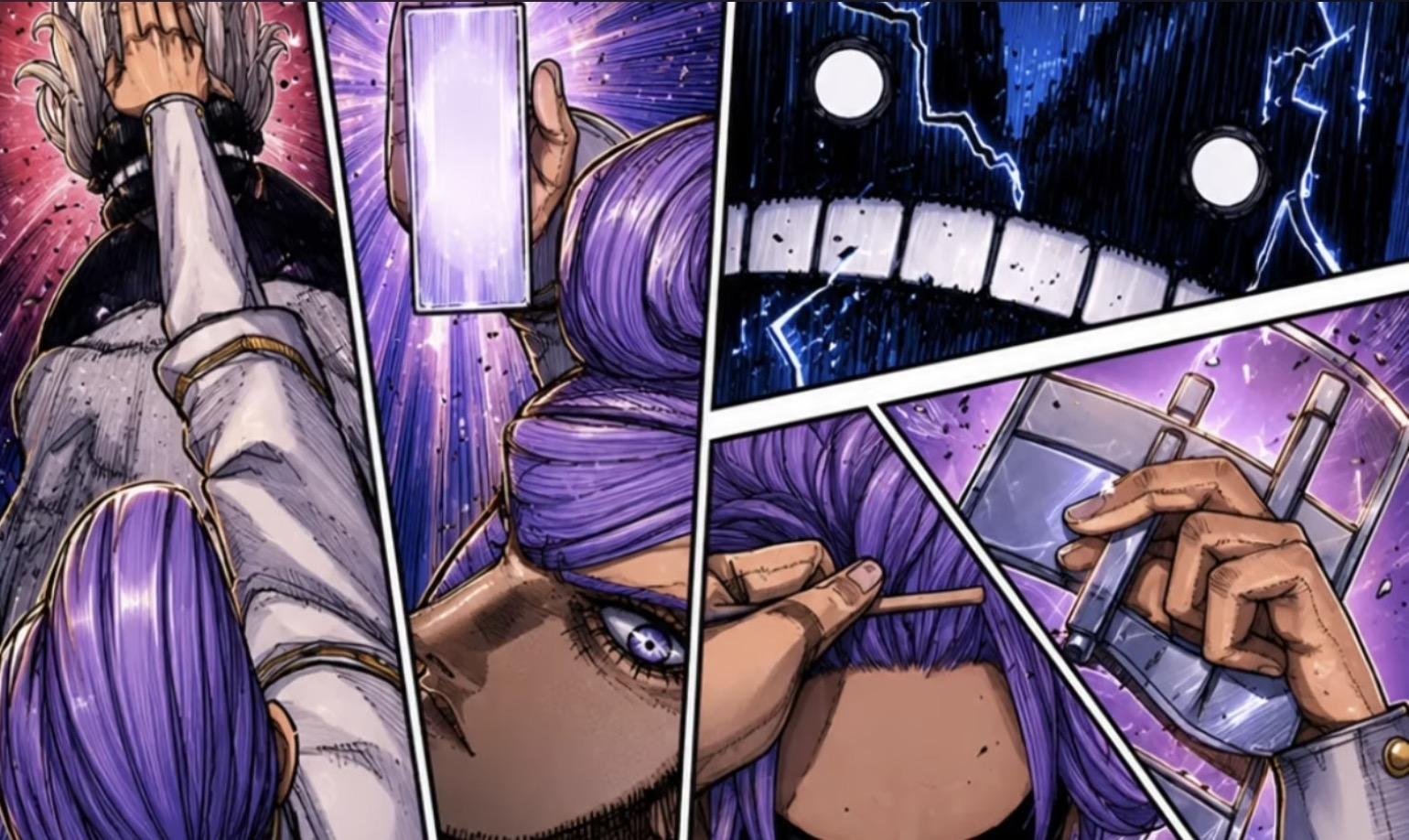 Yatagarasu moves in close and places a seal to destroy the yokai in Dandadan chapter 243