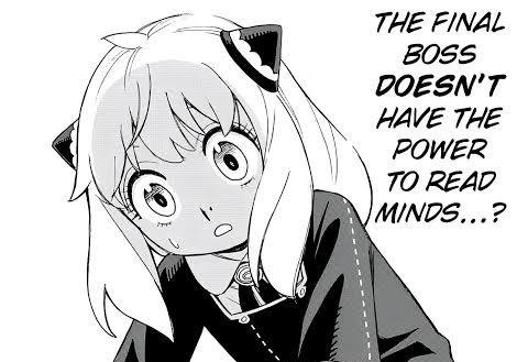 Anya wonders whether the final boss does not have the power to read minds in Spy x Family chapter 139.2