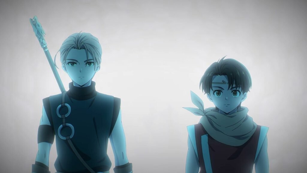 Riou and Jowy together in a Suikoden anime trailer still