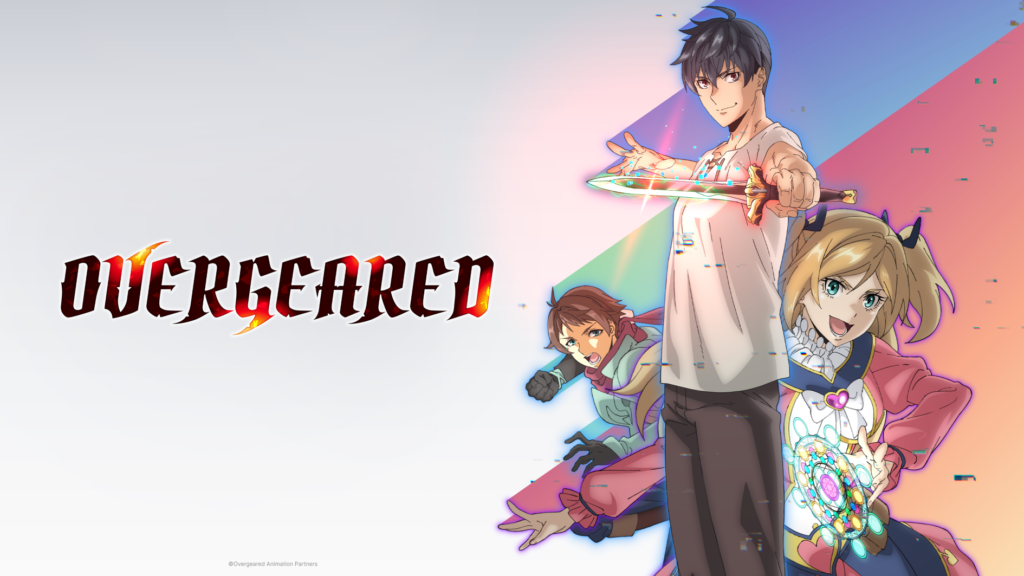 Overgeared anime key visual with Grid, Yura and Euphemina