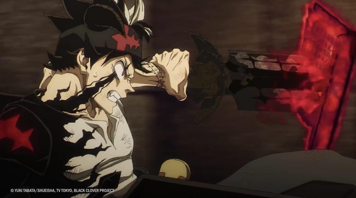 Asta swinging his anti magic sword