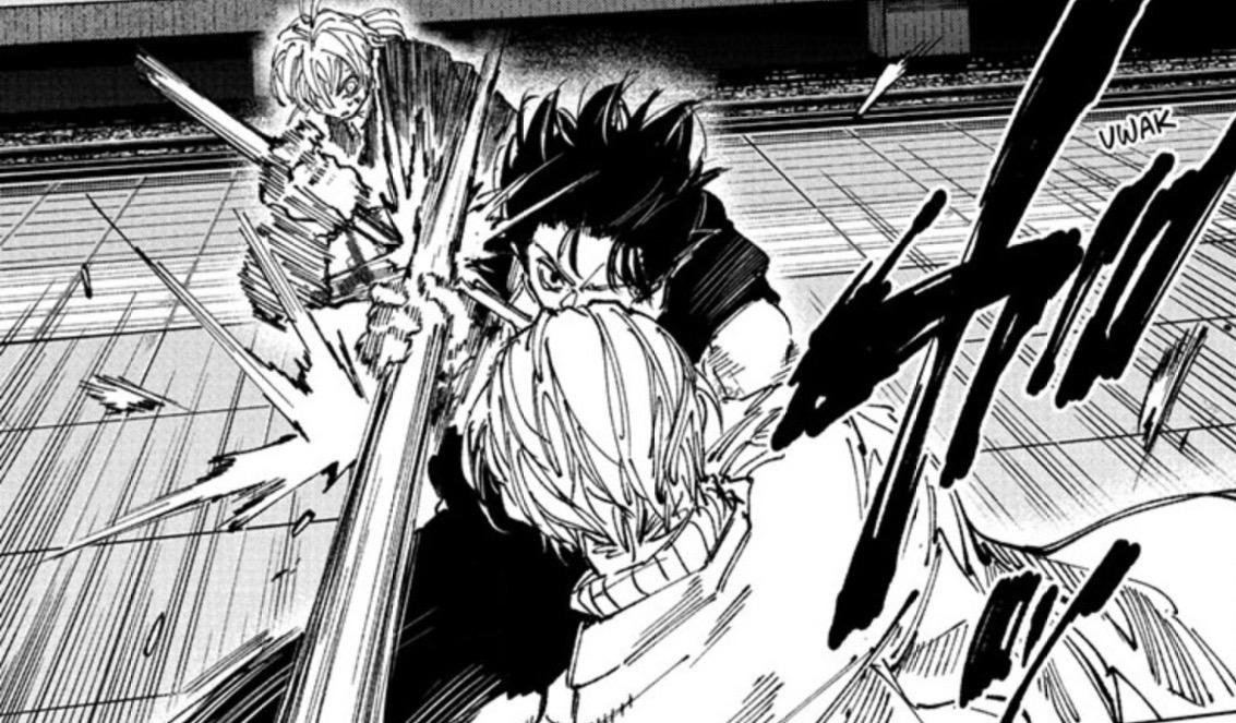 Nagumo fighting Kei Uzuki in Sakamoto Days