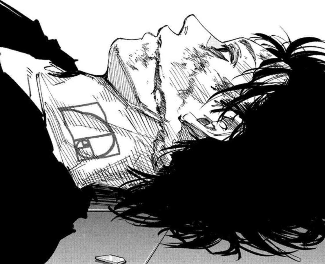 Taro Sakamoto lying wounded on the ground in Sakamoto Days