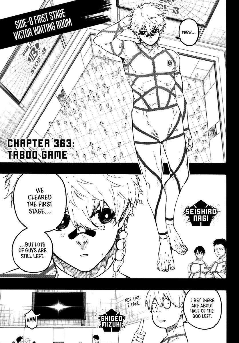 Nagi on the Taboo Game title page of Blue Lock 363